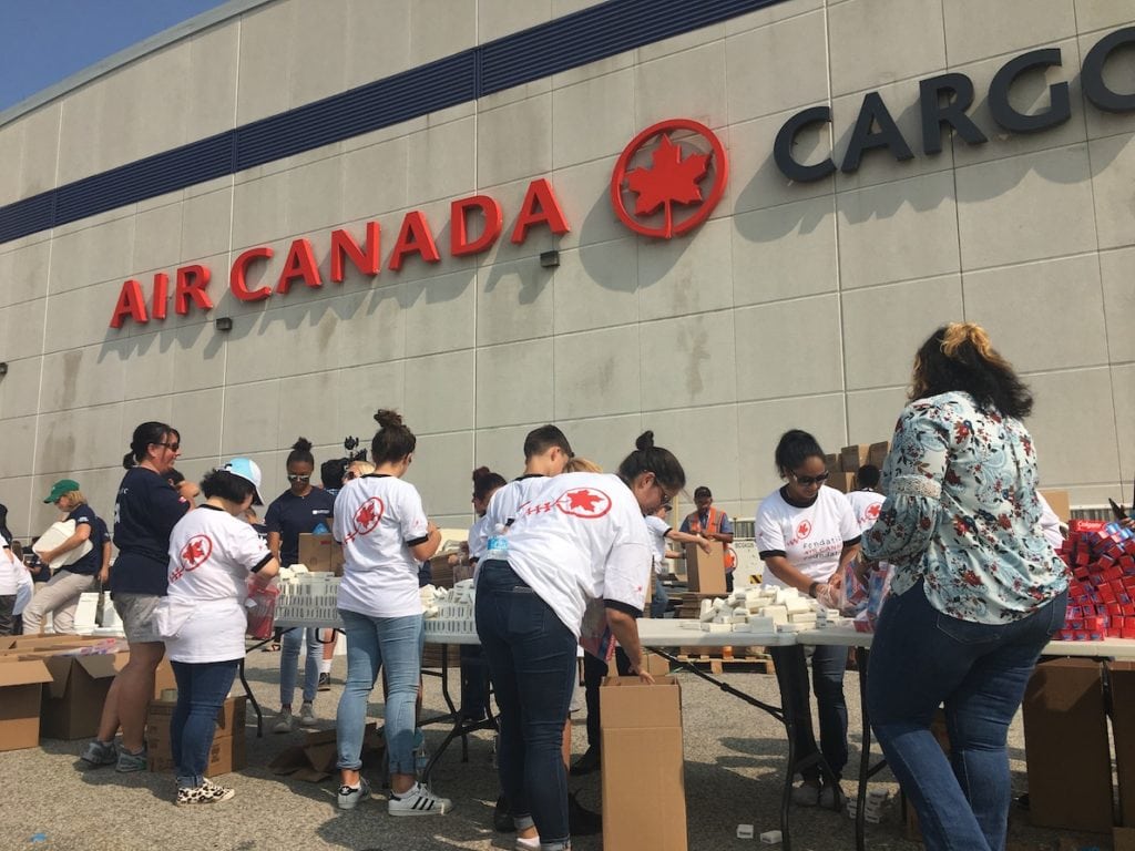 Photo of Air Canada pack-a-thon