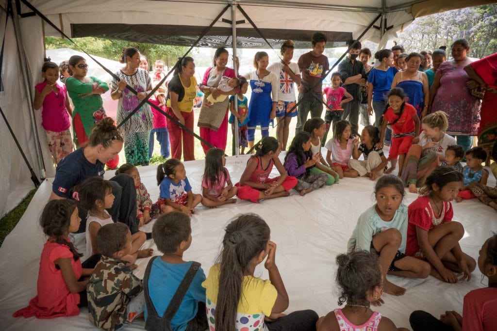 Children in CFS Celina Tent